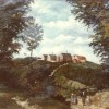 1870 Peinture à l'huile, vue depuis le Mont de Boeschepe