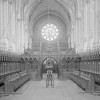 1898 L'église, le choeur des moines et vue vers le fond et la tribune