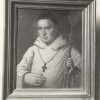 Dom Gillon Germain, abbé du Gard, avec la crosse offerte à Dom Dominique