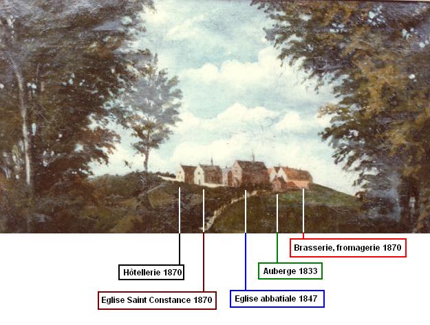 1875 Peinture à l'huile, vue depuis le Mont de Boeschepe, description