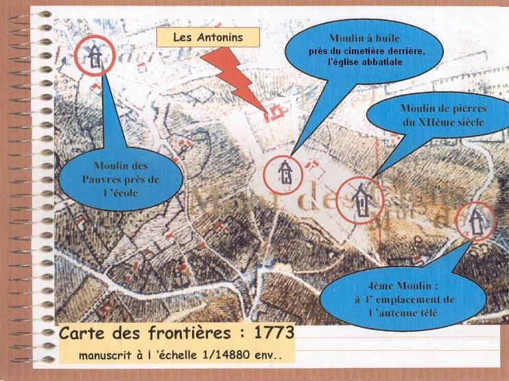 Le couvent des Antonins sur le Mont des Cats, plan cadastral de 1773